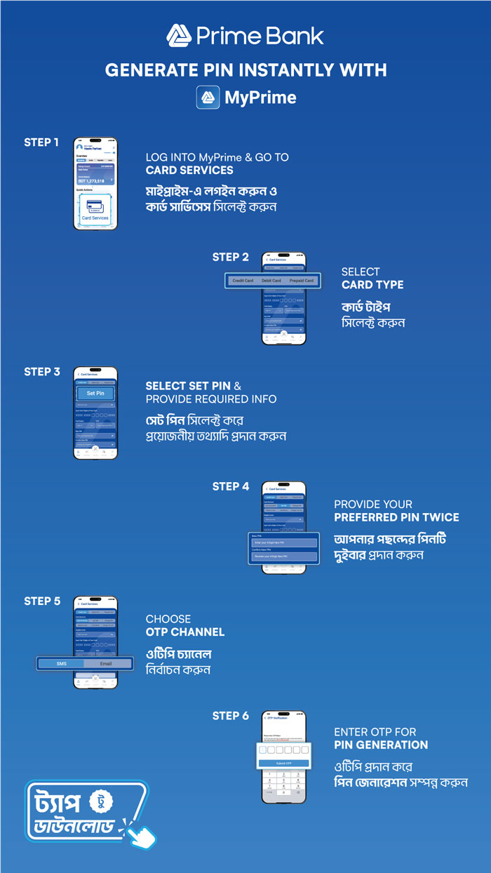 Generate Card PIN with MyPrime