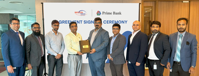 Prime Bank signed agreement with Star Tech Limited