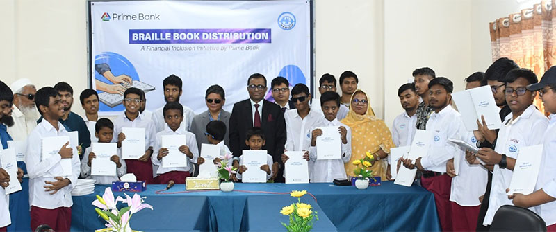 Prime Bank Distributes Braille Books to Visually Impaired Students in Collaboration with BERDO