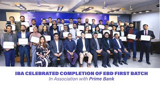 Certification of Entrepreneurship & Business Development (EBD) Program | IBA | Prime Bank | Batch 01